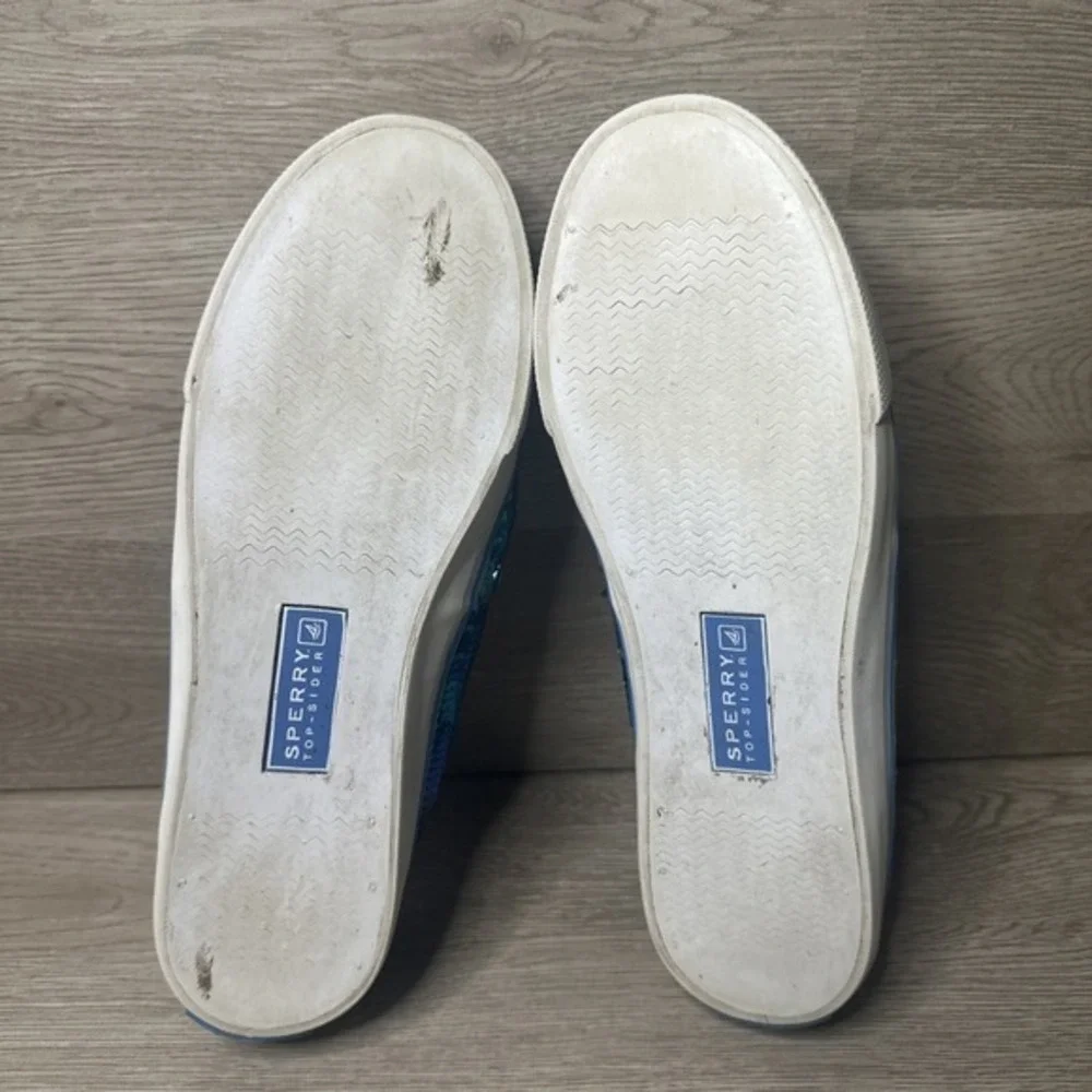 Sperry Top Sider Bahama Blue‎ Sequin Boat Shoes in Women's Size 6.5 M